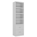 Ver imagem 4 de Estante de Livros 56,5CMX200CM 2 Gavetas 4 Prateleiras Moderna 8304 Branco Yescasa