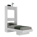 Ver imagem 2 de Cama Articulada Solteiro com Estante 8300 Branco