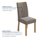 Ver mais imagens de Kit 4 Cadeiras de Jantar Estofadas Apogeu Amêndoa Clean/Suede Animale Bege
