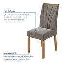 Ver imagem 7 de Kit 4 Cadeiras de Jantar Estofadas Apogeu Amêndoa Clean/Suede Animale Bege