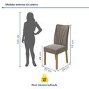 Ver imagem 4 de Kit 4 Cadeiras de Jantar Estofadas Apogeu Amêndoa Clean/Suede Animale Bege