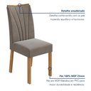 Ver imagem 5 de Kit 4 Cadeiras de Jantar Estofadas Apogeu Amêndoa Clean/Suede Animale Bege