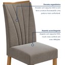 Ver imagem 6 de Kit 4 Cadeiras de Jantar Estofadas Apogeu Amêndoa Clean/Suede Animale Bege