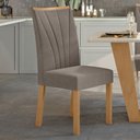 Ver imagem 3 de Kit 4 Cadeiras de Jantar Estofadas Apogeu Amêndoa Clean/Suede Animale Bege