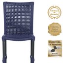 Ver imagem 5 de 6 Cadeiras Cannes Corda Náutica Alumínio Cozinha Jantar Azul