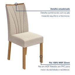 Conjunto 4 Cadeiras Estofadas Apogeu - 6