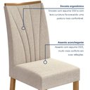 Ver imagem 7 de Kit 4 Cadeiras de Jantar Estofadas Suede Apogeu Bege Amêndoa Clean/Linho Rinzai Bege
