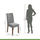 Ver imagem 3 de Conjunto 4 Cadeiras Estofadas Apogeu Móveis Lopas