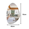 Espelho Orgânico Grande 70x45 Luxo Casa Vidro Brasil - 70x45 - 1