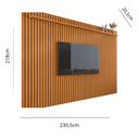 Ver imagem 3 de Painel Ripado Amadeirado para Sala Versatil 2.2 - Giga Móveis:nature