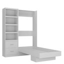Ver imagem 5 de Cama Articulada Solteiro com Estante 2 Gavetas 4 Prateleiras Branco