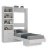 Cama Articulada Solteiro com Estante 2 Gavetas 4 Prateleiras  - 2