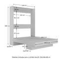 Ver imagem 3 de Cama Articulada Casal com Estante Branco