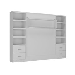Cama Articulada Casal com Estante 4 Gavetas 8 Prateleira  - 5