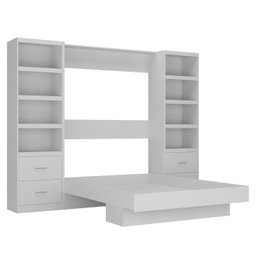 Cama Articulada Casal com Estante 4 Gavetas 8 Prateleira  - 6