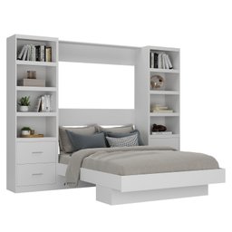 Cama Articulada Casal com Estante 4 Gavetas 8 Prateleira  - 2