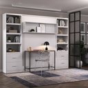 Ver imagem 4 de Cama Articulada Casal com Estante 4 Gavetas 8 Prateleira Branco
