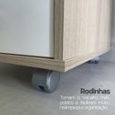 Ver mais imagens de Gaveteiro Executivo 3 Gavetas com Rodinhas e Chave para Escritório/Prático, Móvel e Seguro Bege/Carvalho/Branco Artany