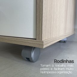 Gaveteiro Executivo 3 Gavetas com Rodinhas e Chave para Escritório / Prático, Móvel e Seguro - 8