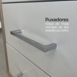 Gaveteiro Executivo 3 Gavetas com Rodinhas e Chave para Escritório / Prático, Móvel e Seguro - 7