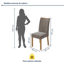 Conjunto 6 Cadeiras Estofadas Apogeu - 9