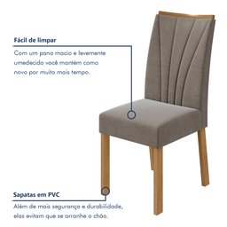 Conjunto 6 Cadeiras Estofadas Apogeu - 7