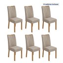 Ver imagem 2 de Kit com 6 Cadeiras para Sala de Jantar Estofadas Apogeu