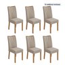 Kit com 6 Cadeiras para Sala de Jantar Estofadas Apogeu - 2