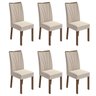 Conjunto 6 Cadeiras Estofadas Apogeu Móveis Lopas - 1