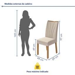 Conjunto 6 Cadeiras Estofadas Apogeu - 8