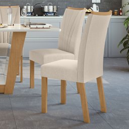 Kit com 6 Cadeiras para Sala de Jantar Estofadas Apogeu - 10