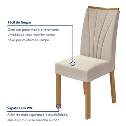 Conjunto 6 Cadeiras Estofadas Apogeu - 5