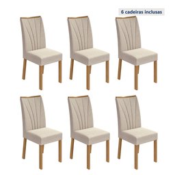Conjunto 6 Cadeiras Estofadas Apogeu - 1