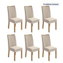 Ver imagem 2 de Kit com 6 Cadeiras para Sala de Jantar Estofadas Apogeu