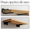 Ver imagem 2 de Seis Suportes de Parede Formato Invisível 15cm Mão Francesa Design Moderno para Prateleira Preto