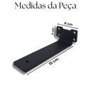 Ver imagem 5 de Seis Suportes de Parede Formato Invisível 15cm Mão Francesa Design Moderno para Prateleira Preto