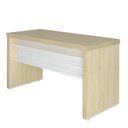 Ver imagem 3 de Escrivaninha Mesa Escritório Tamburato Robusta e Elegante 135,6cm Carvalho e Branco Marrom Artany