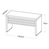 Mesa para Escritório 1,35m Tamburato Robusta e Elegante - 4