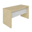 Ver mais imagens de Escrivaninha Mesa Escritório Tamburato Robusta e Elegante 135,6cm Carvalho e Branco Marrom Artany