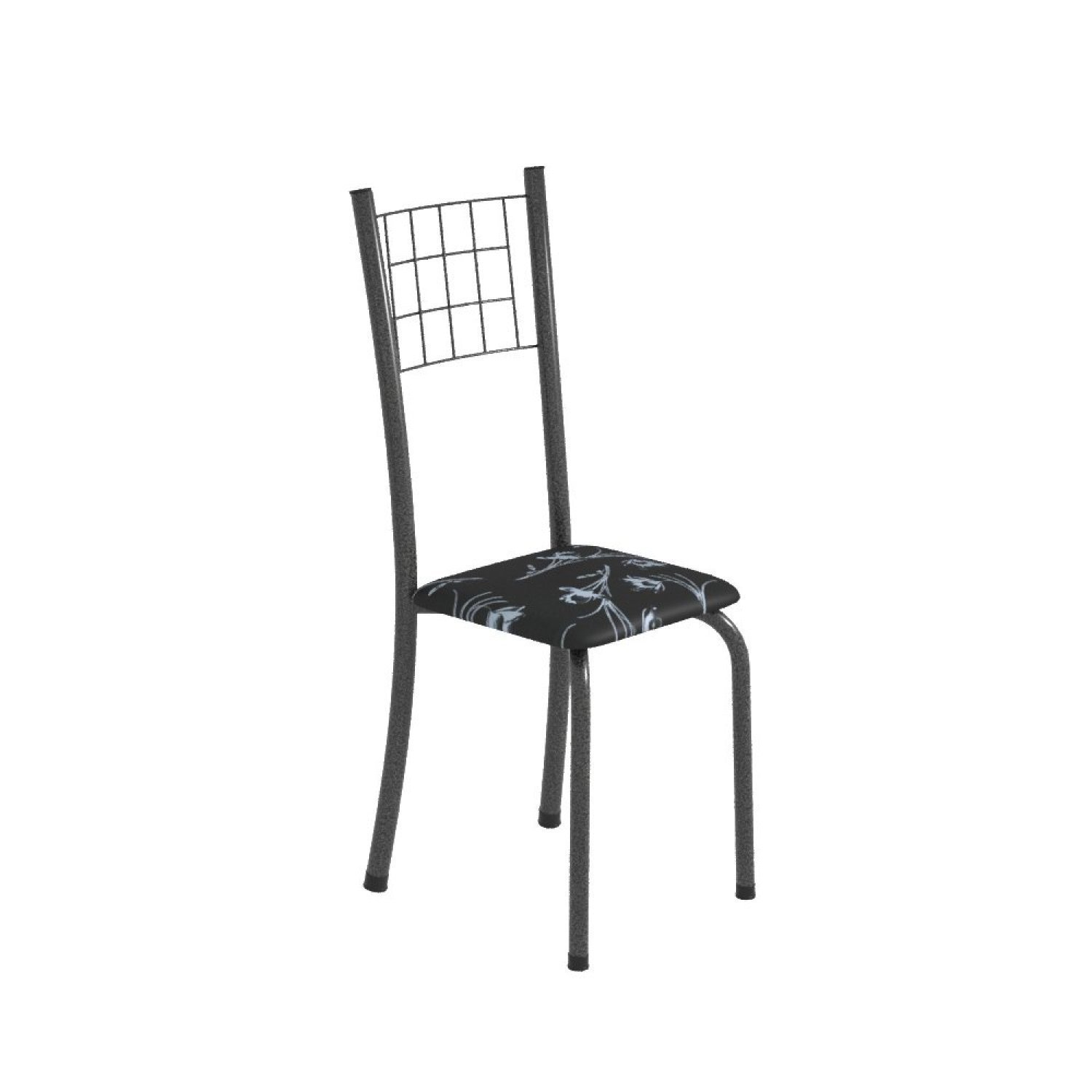 Conjunto de Mesa Tubular 70x70cm Tampo em Vidro com 4 Cadeiras Dany  - 5