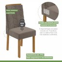 Ver imagem 5 de Kit com 4 Cadeiras para Sala de Jantar Estofadas Astrid