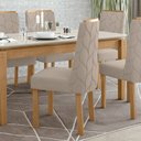 Ver mais imagens de Kit com 4 Cadeiras para Sala de Jantar Estofadas Astrid
