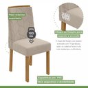 Ver imagem 5 de Kit com 4 Cadeiras para Sala de Jantar Estofadas Astrid