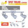 Spot Trilho Sobrepor P3 Lâmpadas Branco Ed Luz Mix - 3