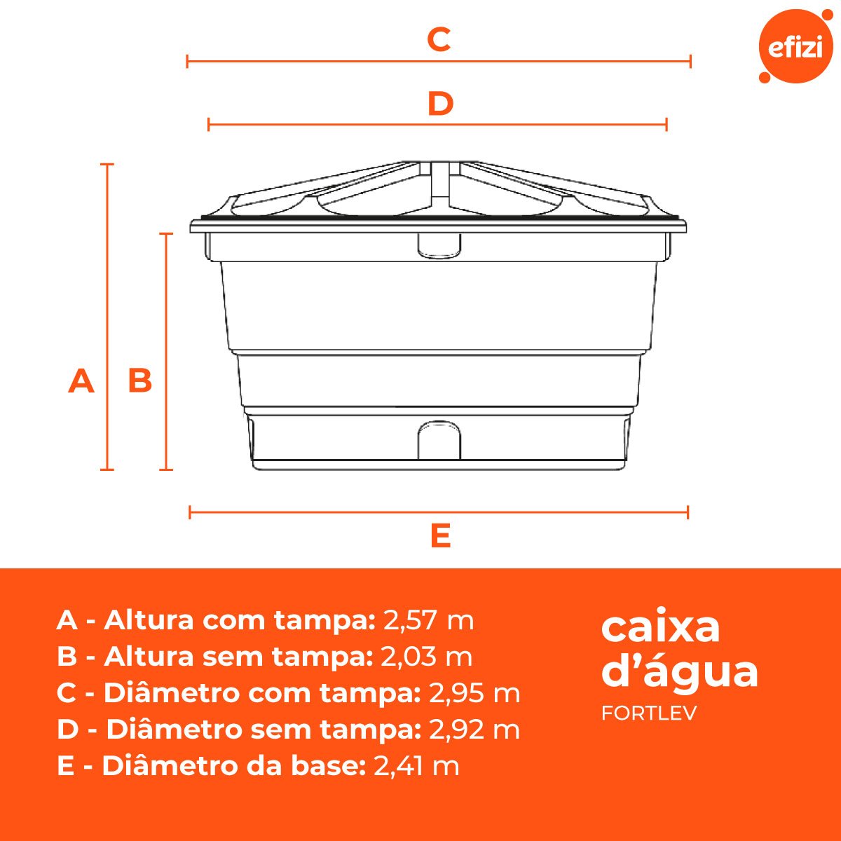 Caixa D'água Polietileno 10.000l Fortlev + Filtro para Caixa D'água - 3