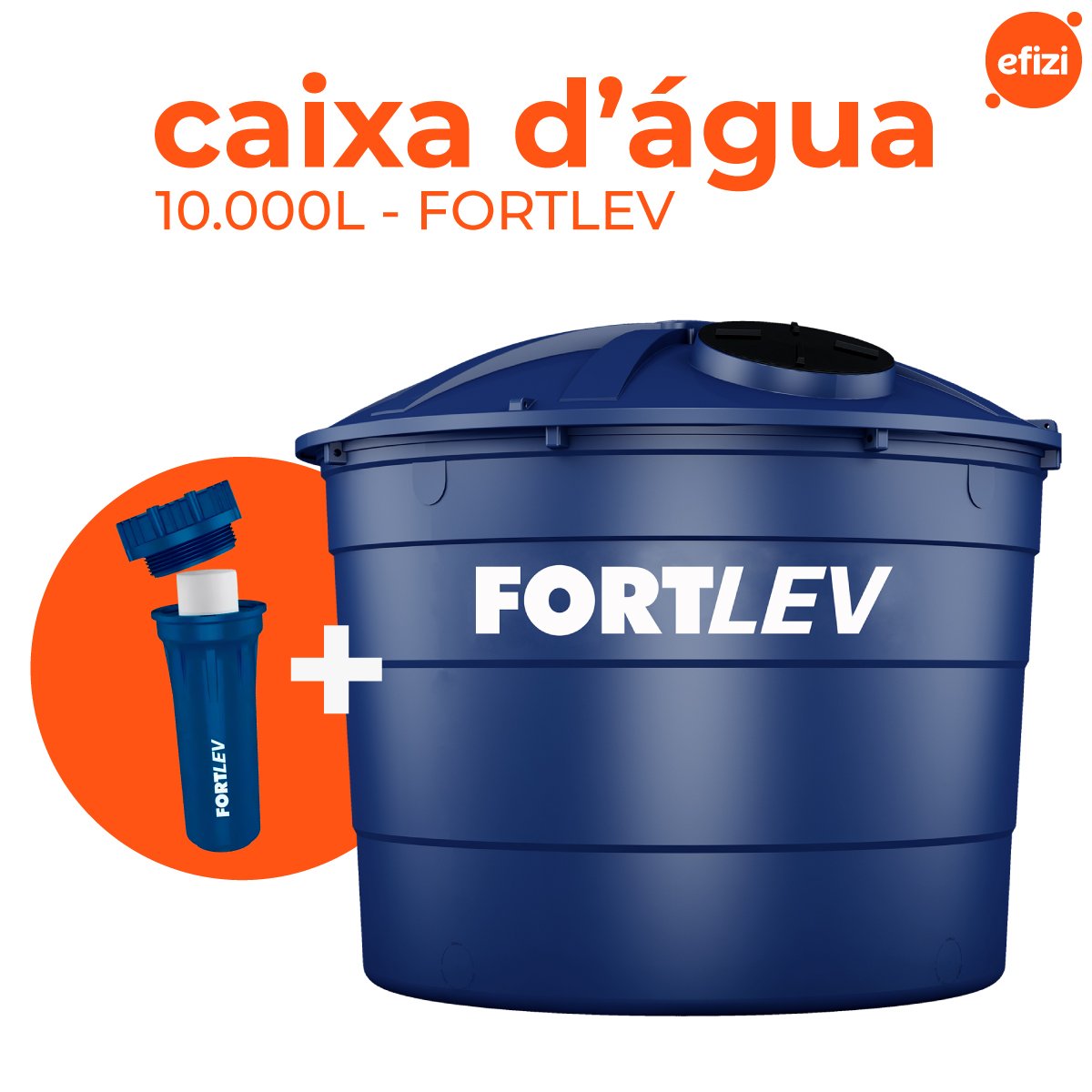 Caixa D'água Polietileno 10.000l Fortlev + Filtro para Caixa D'água - 2