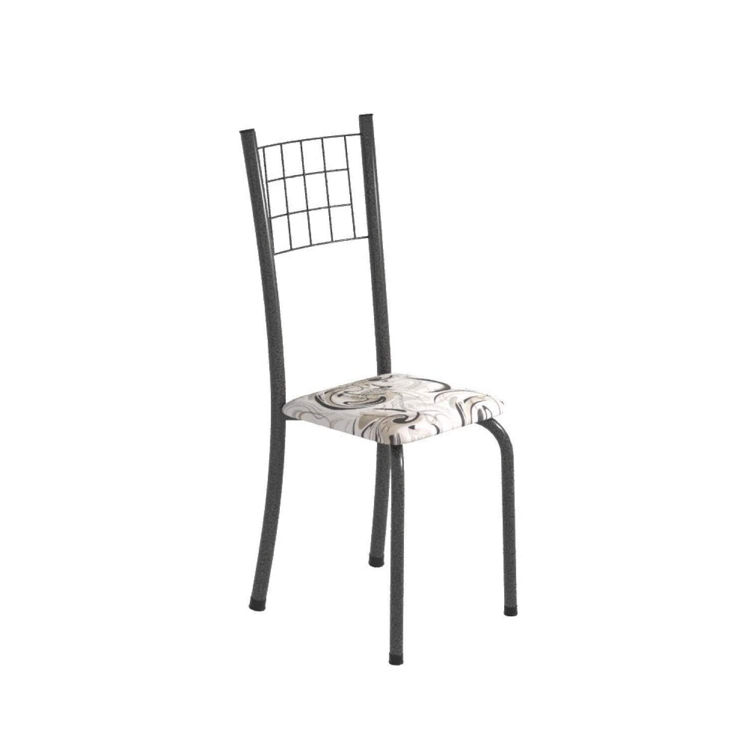 Conjunto de Mesa Tubular 70x70cm Tampo em Vidro com 4 Cadeiras Dany  - 5
