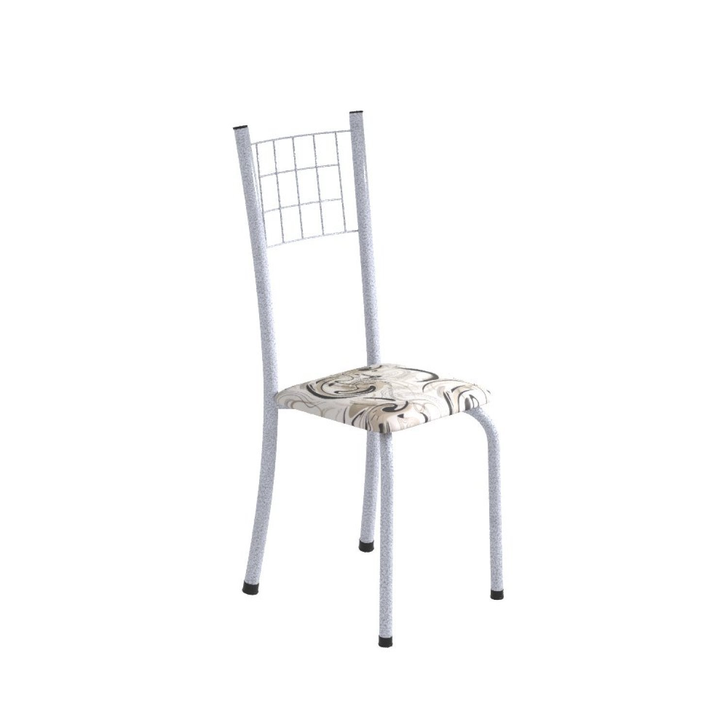 Conjunto de Mesa Tubular 70x70cm Tampo em Vidro com 4 Cadeiras Dany  - 5