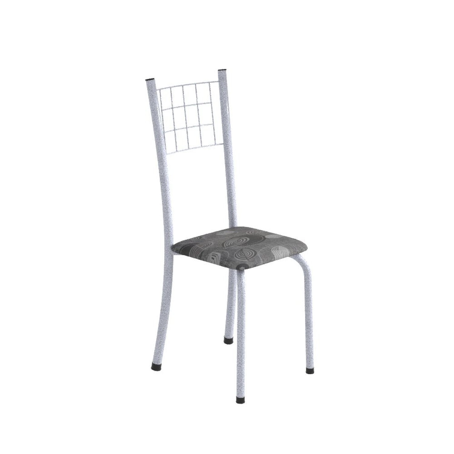 Conjunto de Mesa Tubular 70x70cm Tampo em Vidro com 4 Cadeiras Dany  - 5