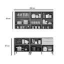 Ver imagem 4 de Cozinha Completa Divina 6 Peças (2aéreos+2balcões+2complementos) Cz009 Freijo/off White - Mgm